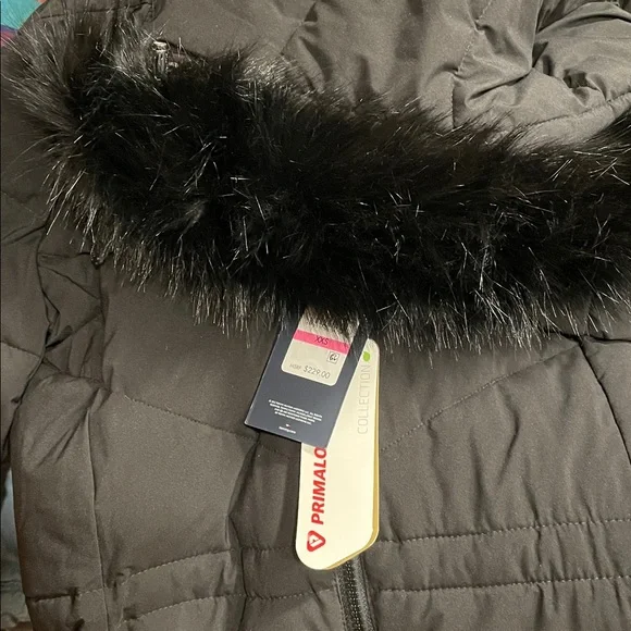 Tommy Hilfiger TH Flex Black Winter Jacket Removable Faux Fur Hood adj waist - Picture 7 of 14